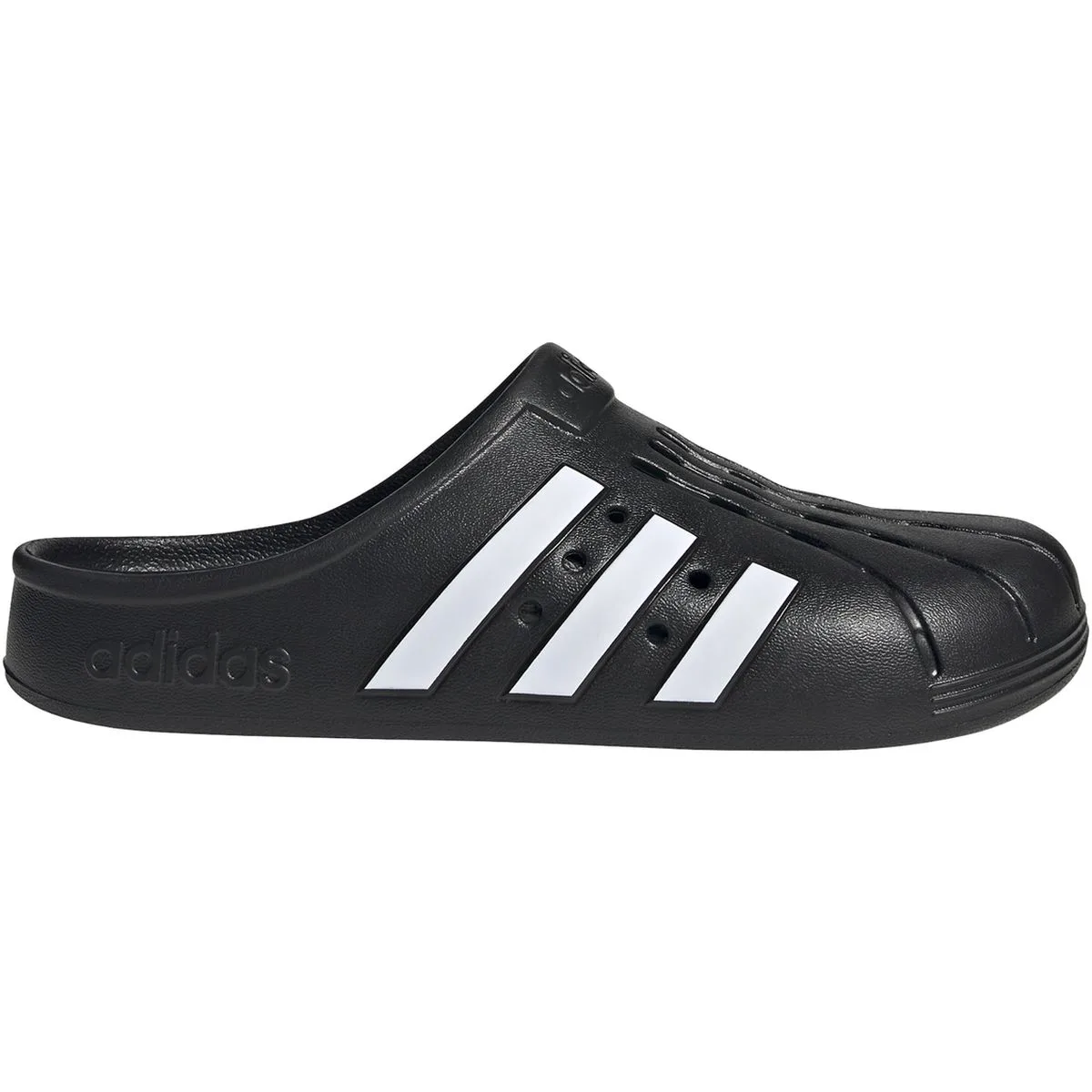 Adilette Clog Badeslipper, schwarz, Größe 39 39