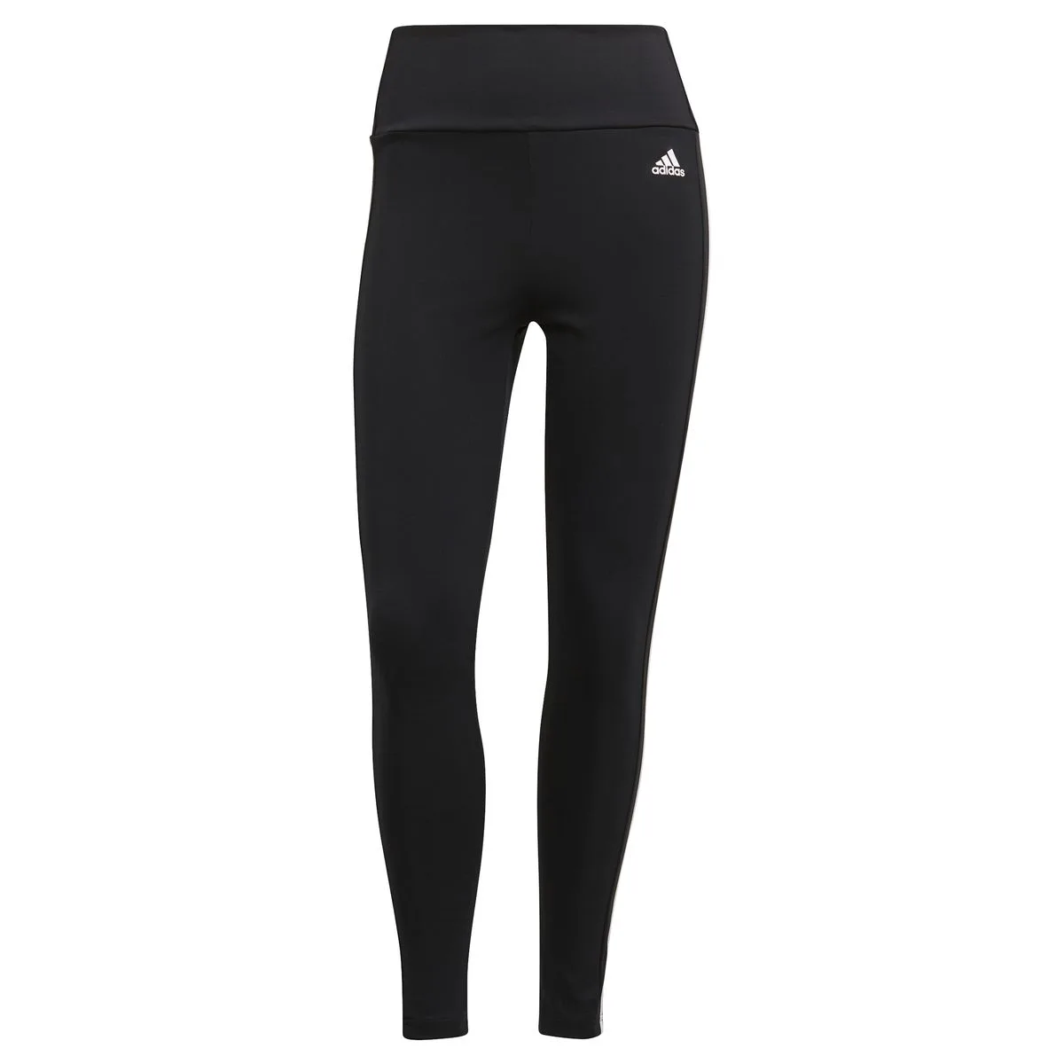 Designed To Move High-Rise 3-Streifen Sport 7/8-Tight Damen Tights, schwarz XS