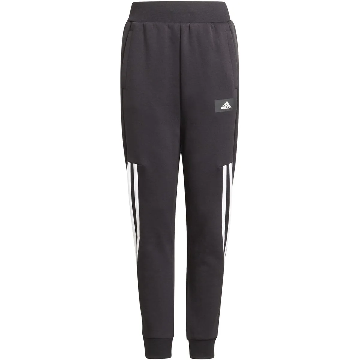 Future Icons 3-Streifen Tapered-Leg Hose Jungen Trainingshose, schwarz 164