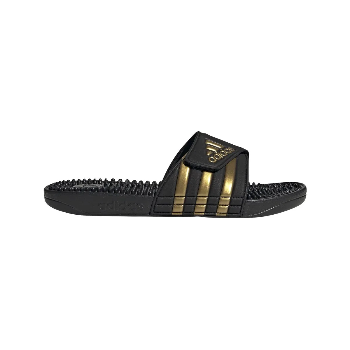 Adissage Badeschlappen Badeslipper, schwarz, Größe 46 46