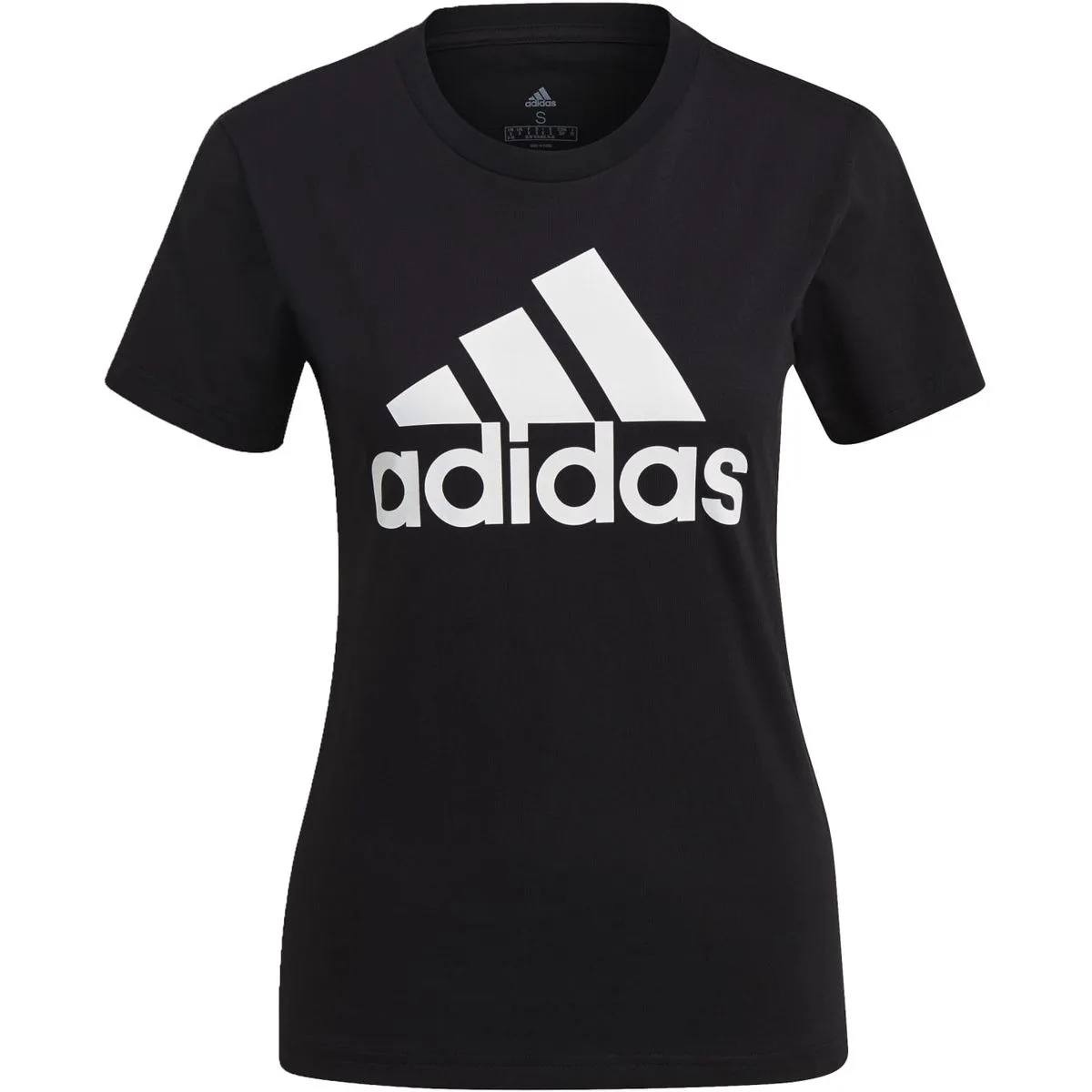 Adidas Loungewear Essentials Logo Damen T-Shirt, schwarz 4064044664808