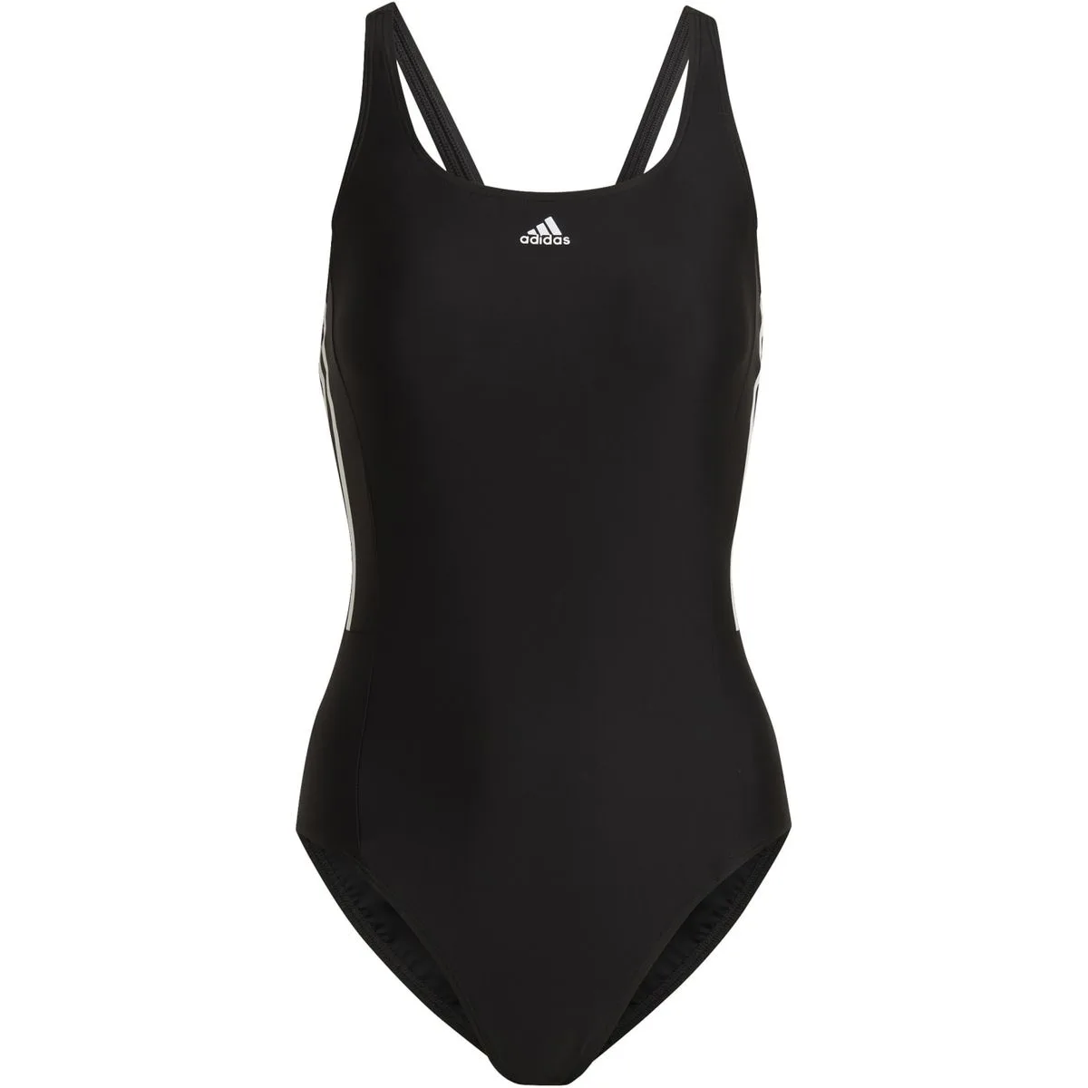 Adidas Mid 3-Streifen Badeanzug Damen schwarz