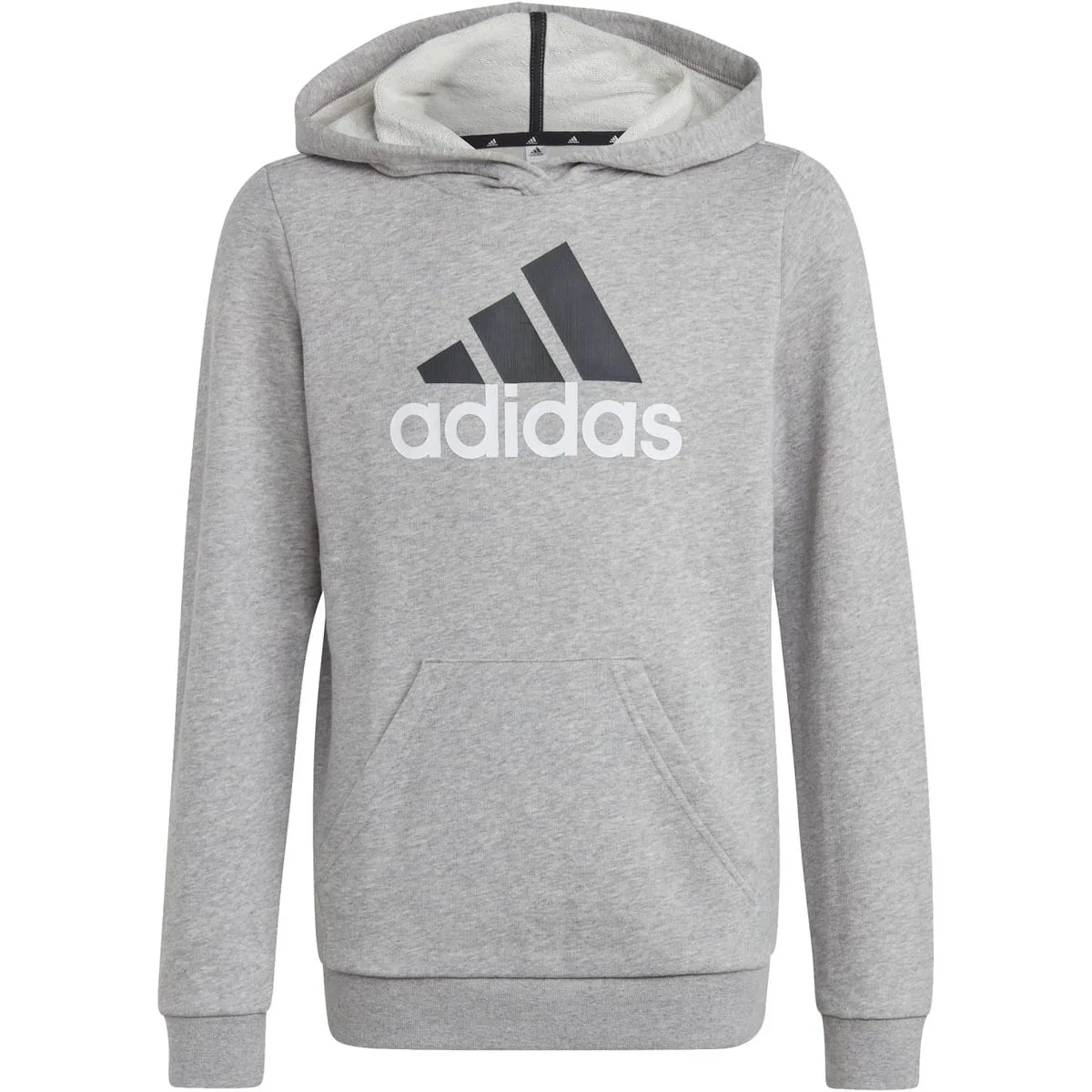 Essentials Two-Colored Big Logo Cotton Kinder Kapuzensweater, grau 164