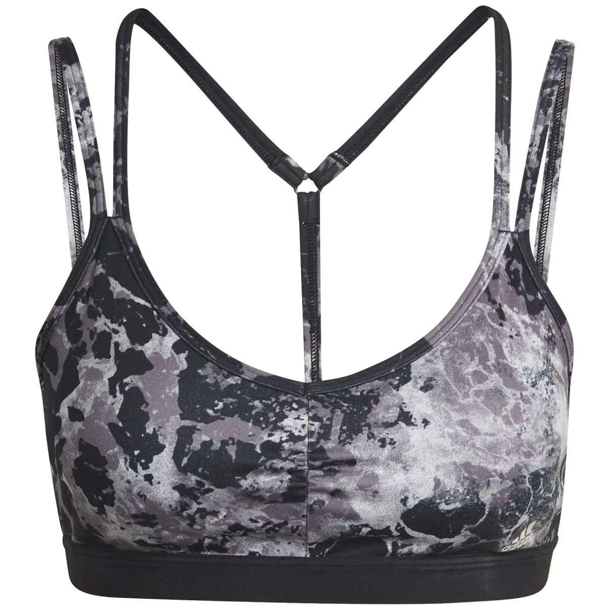 Adidas Yoga Essentials Studio Light-Support Allover Print Sport-BH Damen schwarz