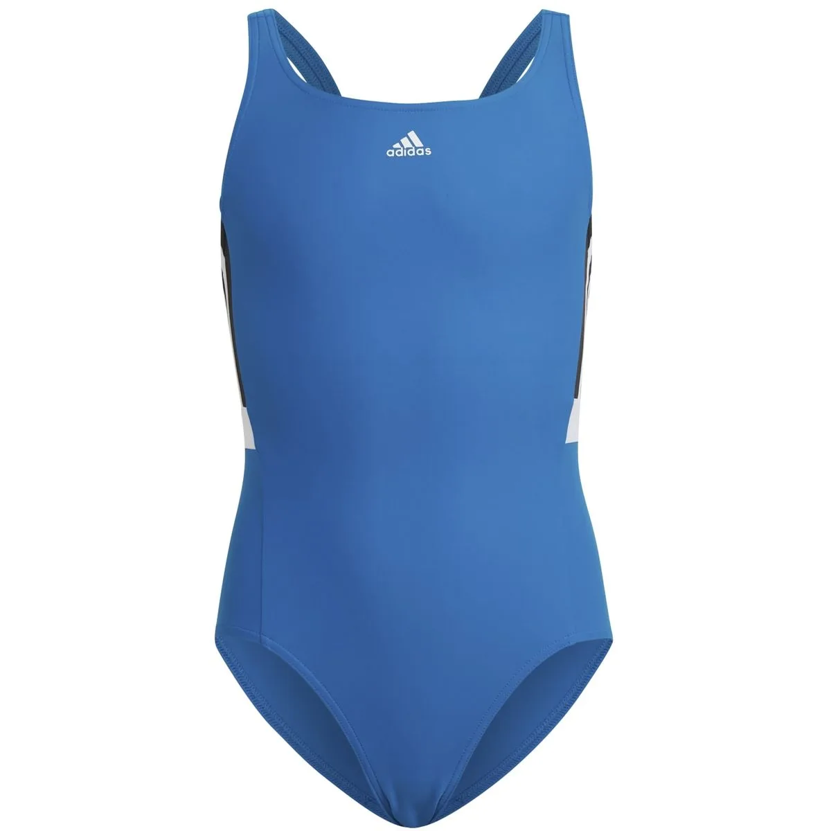 Adidas Colorblock 3-Streifen Badeanzug Mädchen blau