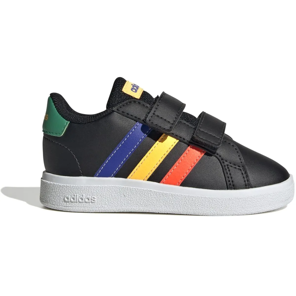 Adidas Grand Court Lifestyle Hook and Loop Schuh Kinder Freizeitschuhe, schwarz, Größe 22