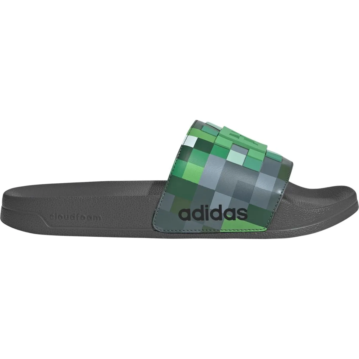 Adilette Shower Minecraft Slides Slipper, grau, Größe 39 ⅓ 39 ⅓