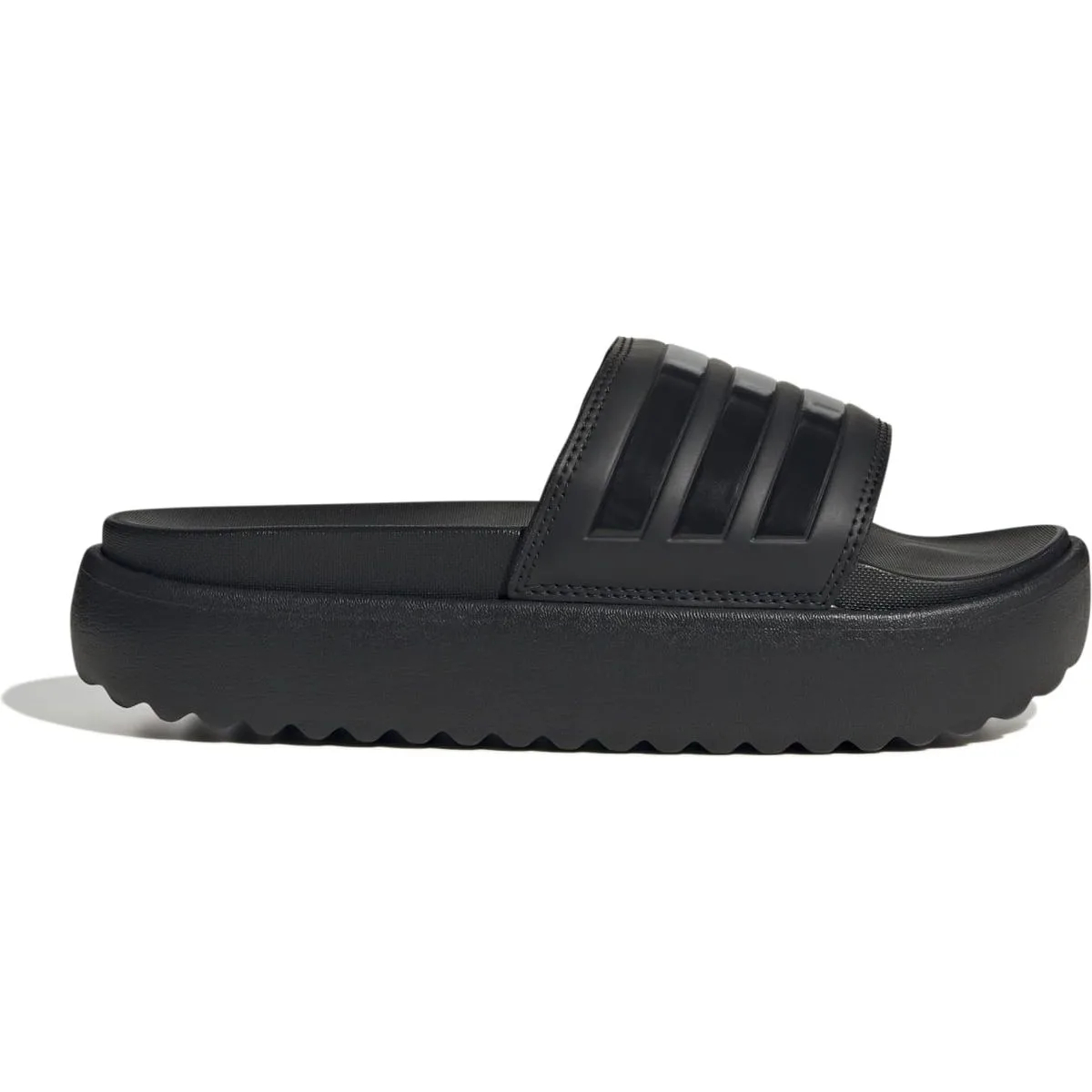Platform adilette Damen Badeslipper, schwarz, Größe 38 38