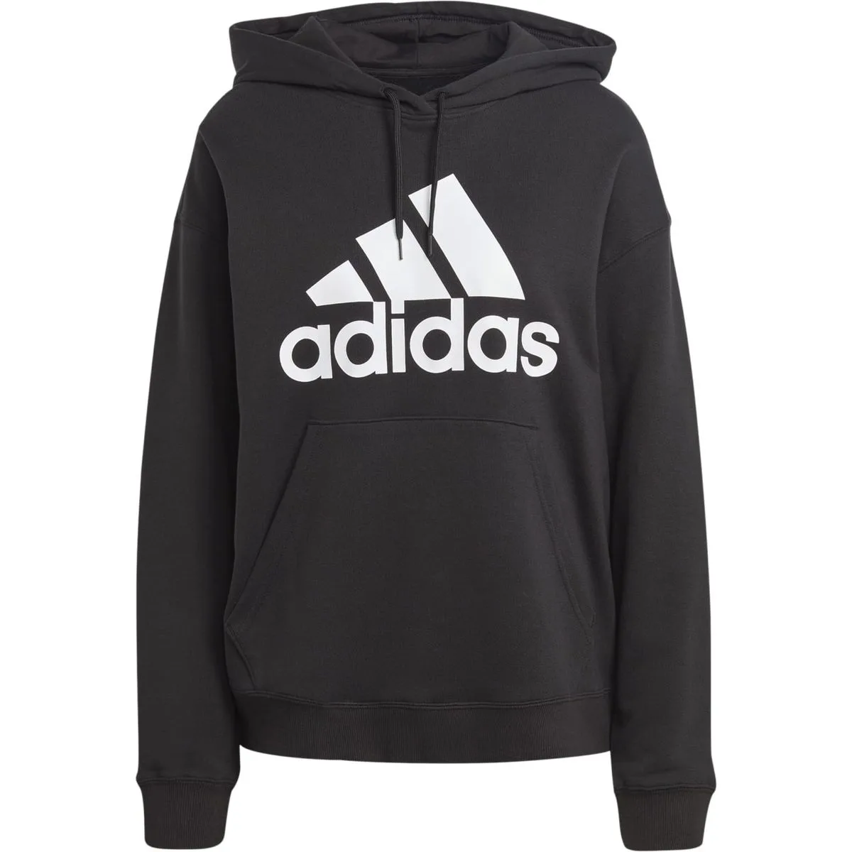 Essentials Big Logo Oversized French Terry Damen Kapuzensweater, schwarz M