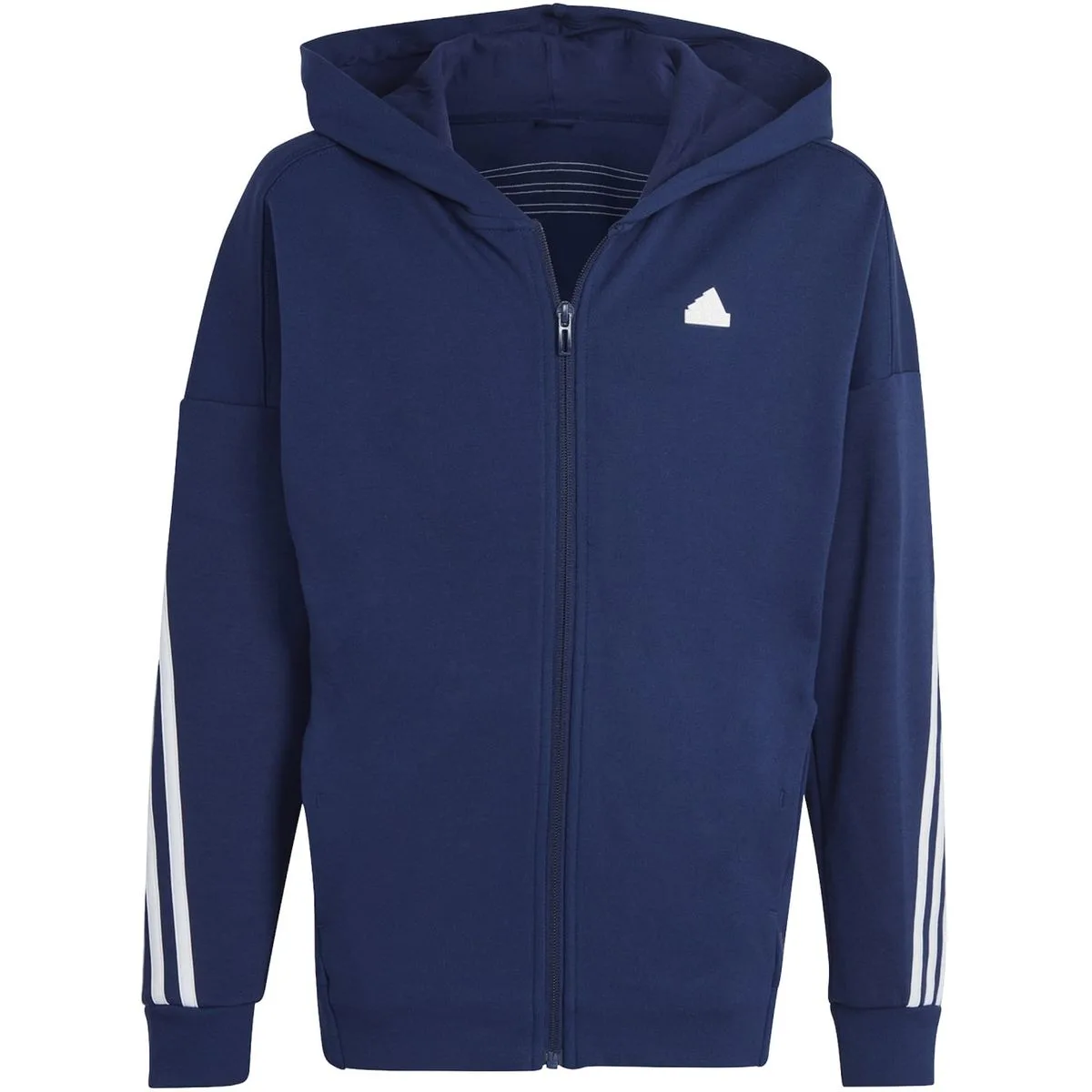 Future Icons 3-Streifen Kapuzenjacke Kinder Kapuzensweater, blau 164