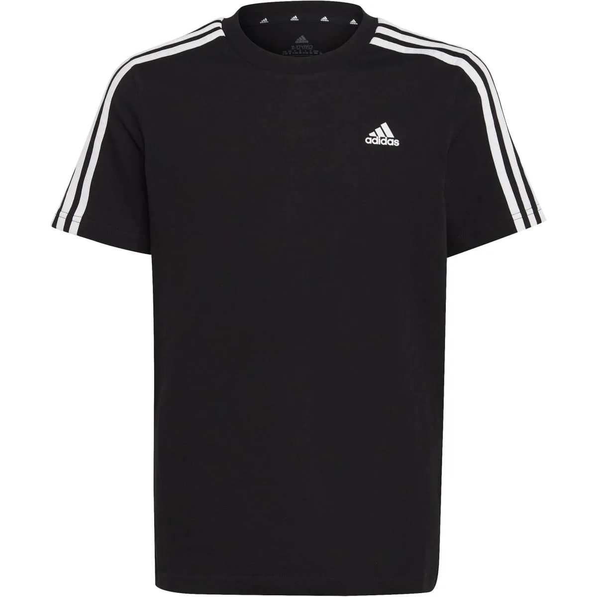 Essentials 3-Streifen Cotton Kinder T-Shirt, schwarz 140