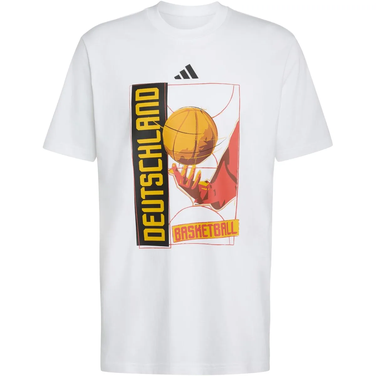 DBB Basketball Graphic Herren T-Shirt, weiß XL