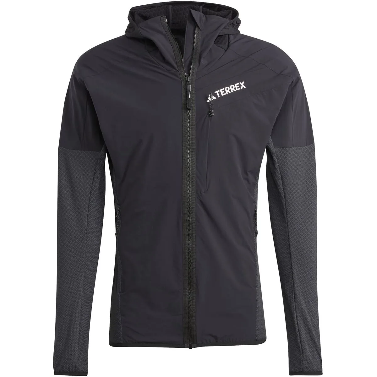 Adidas Terrex Techrock Hooded Wind Fleecejacke Herren schwarz