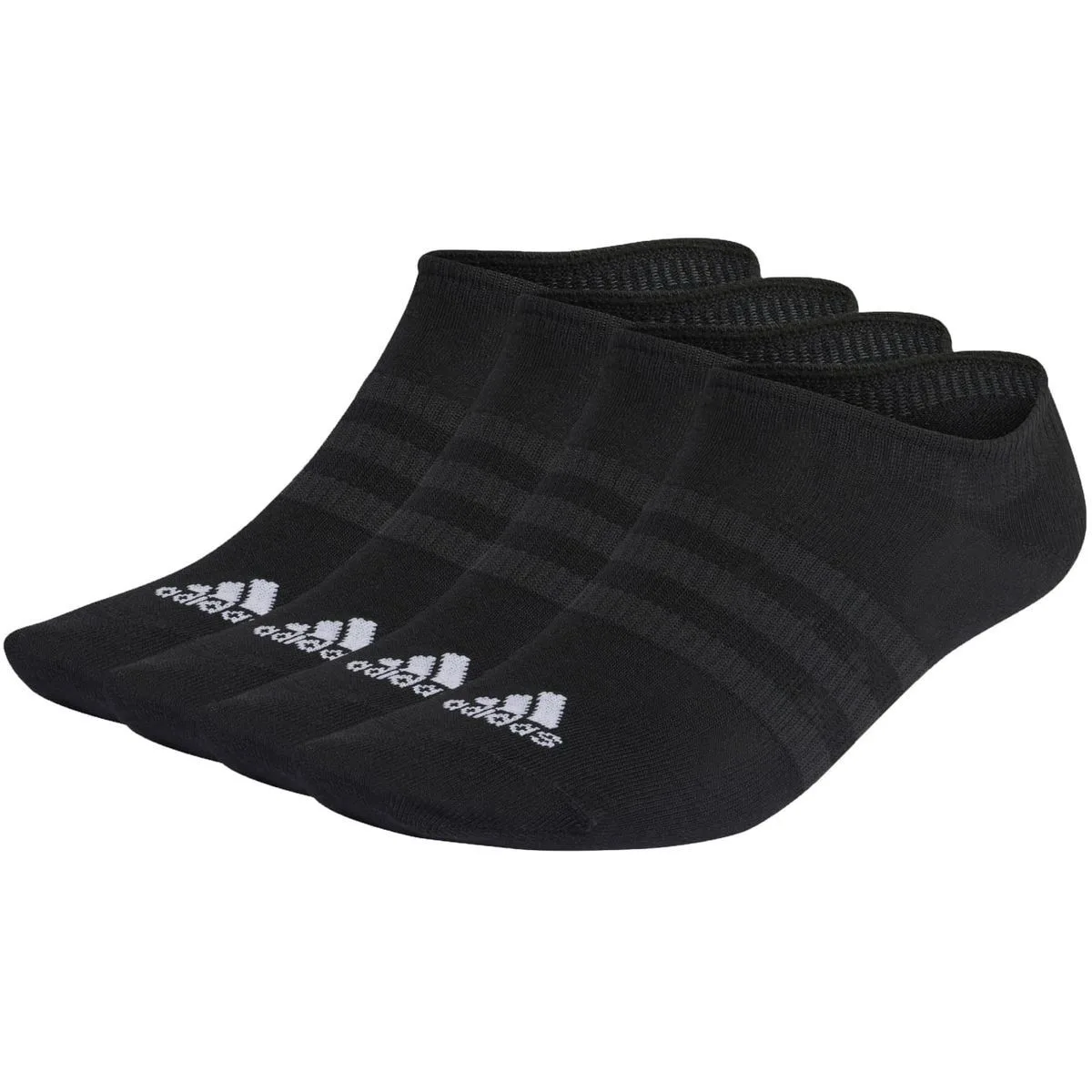 Thin and Light No-Show 3er-Pack Socken, schwarz XL