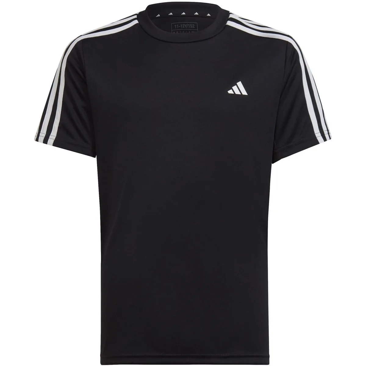 Train Essentials Aeroready 3-Streifen Regular-Fit Jungen T-Shirt, schwarz 140