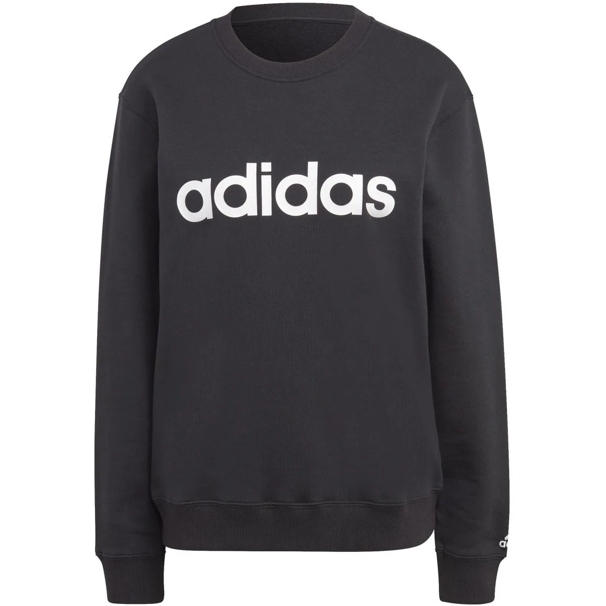 Essentials Linear French Terry Sweatshirt Damen Sweatshirt, schwarz L