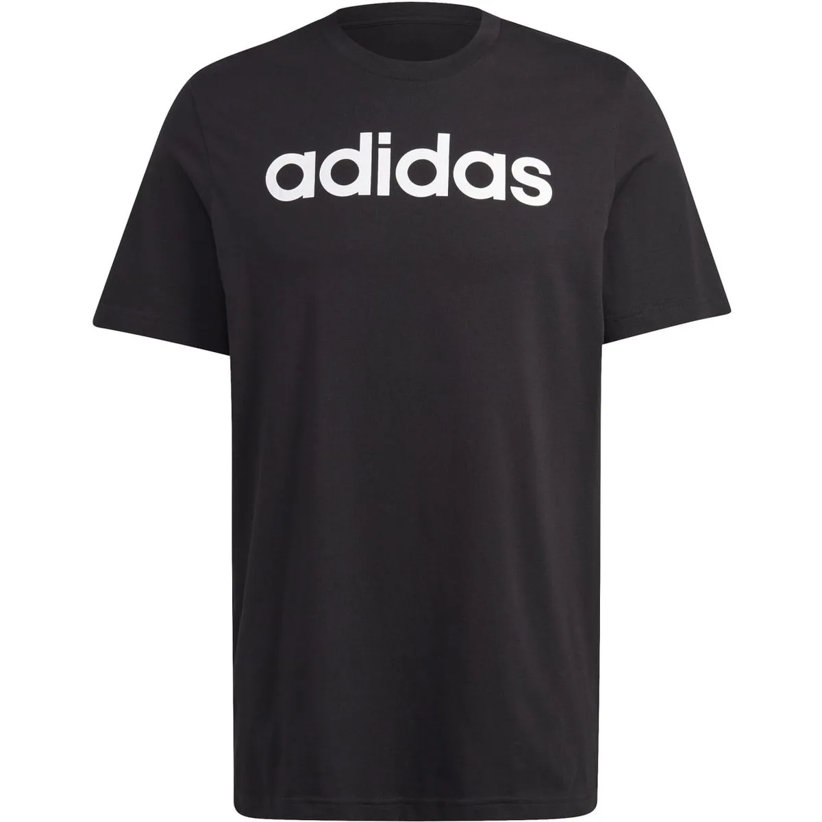 Essentials Single Linear Embroidered Logo Herren T-Shirt, schwarz 2XL