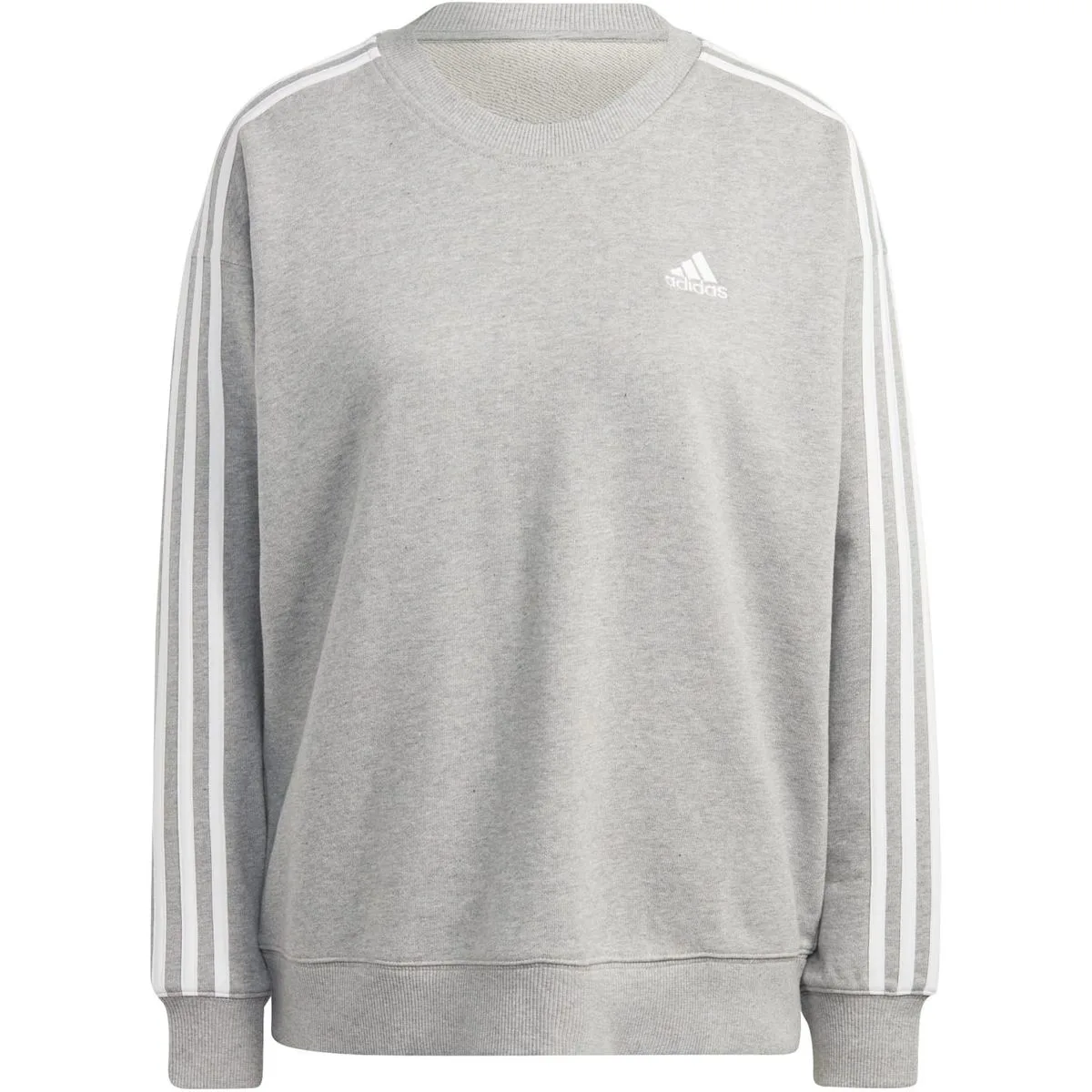 Adidas Essentials 3-Streifen Damen Sweatshirt, grau 4066752388182