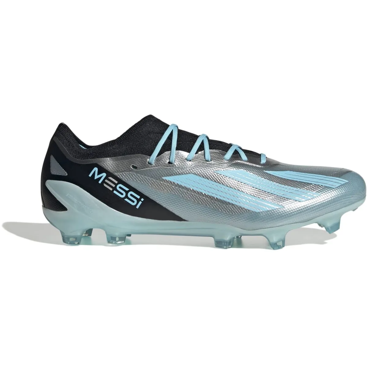 X Crazyfast Messi.1 FG Fußballschuh Nockenschuhe, silber, Größe 44 ⅔ 44 ⅔