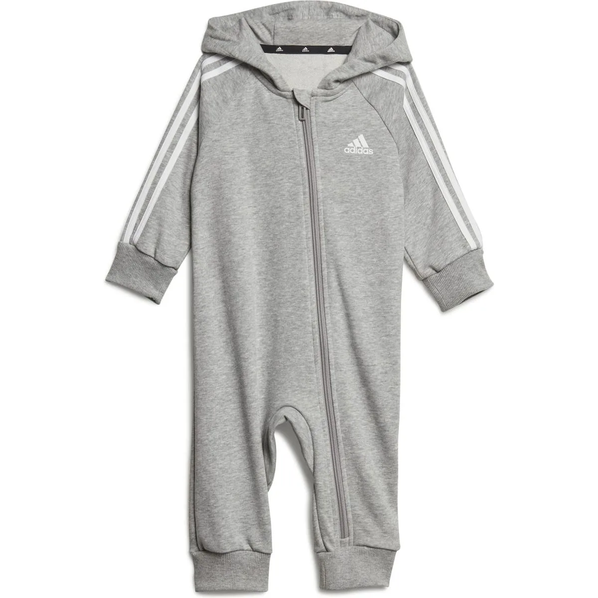 Adidas Essentials 3-Streifen French Terry Kids Einteiler Kinder Overall, grau