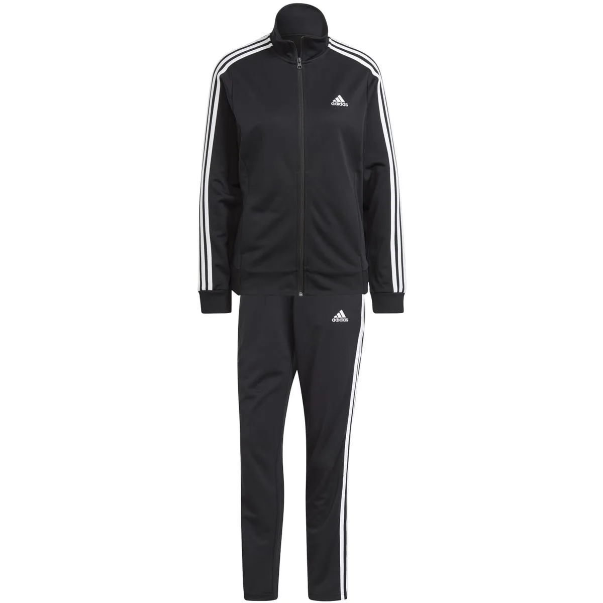 Streifen Doubleknit Trainingsanzug Damen Trainingsanzug, schwarz ST