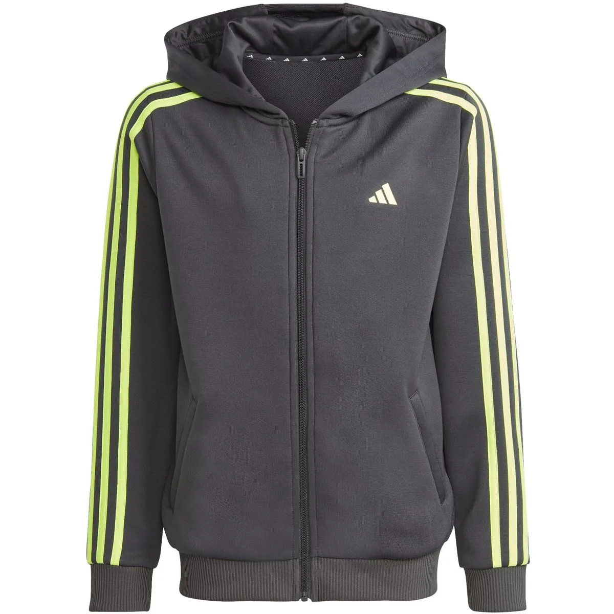 Train Essentials AEROREADY 3-Streifen Regular-Fit Kapuzensweater Jungen Kapuzensweater, grau 164