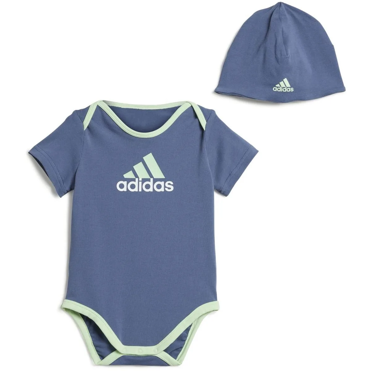 Adidas Essentials Big Logo Body und Beanie Kids Geschenkset Kinder Jogginganzug, blau