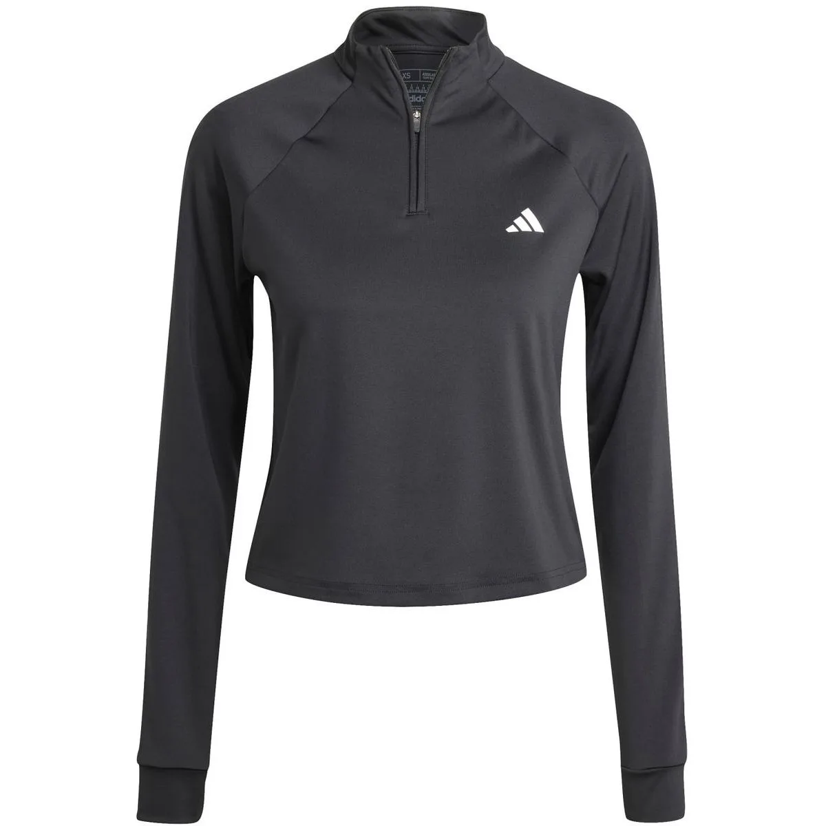 Train Essentials Minimal Branding 1/4-Zip Oberteil Damen Rollkragenpullover, schwarz M