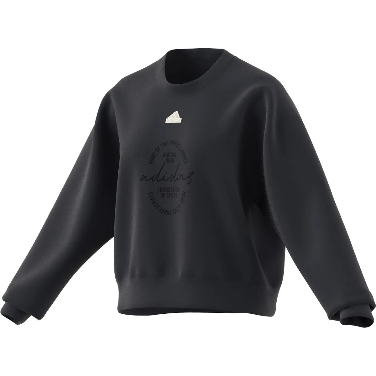 Signature Graphic Print Fleece Loose Damen Sweatshirt, blau M