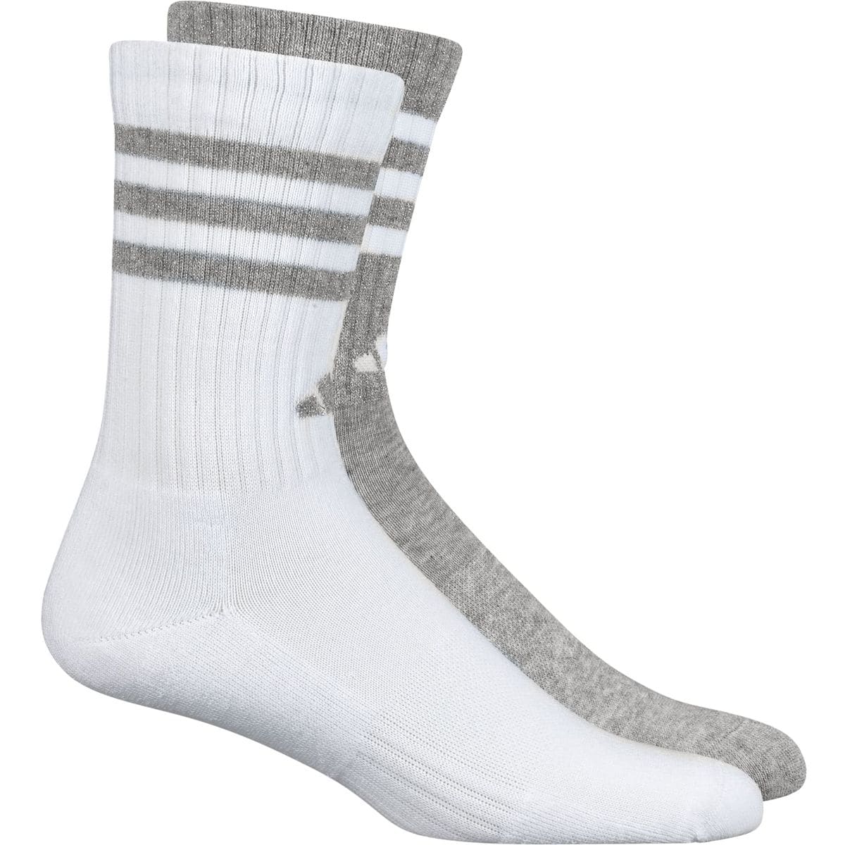 Cushioned Sportswear 3-Streifen Glam Crew 2er-Pack Socken, weiß L