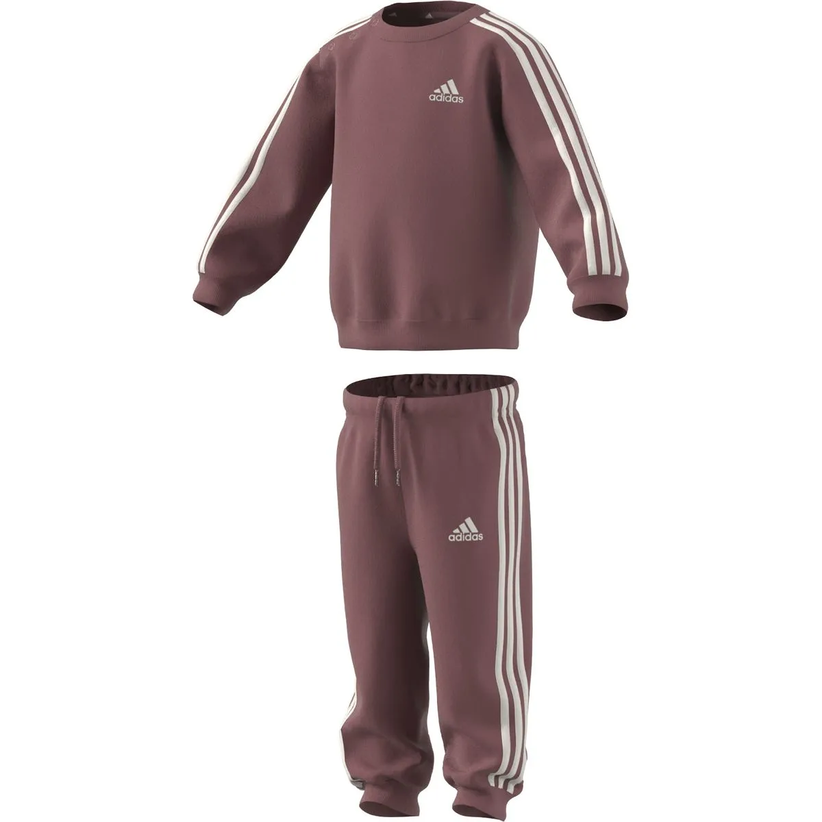 Adidas Essentials 3-Streifen Kids Jogginganzug Kinder rot