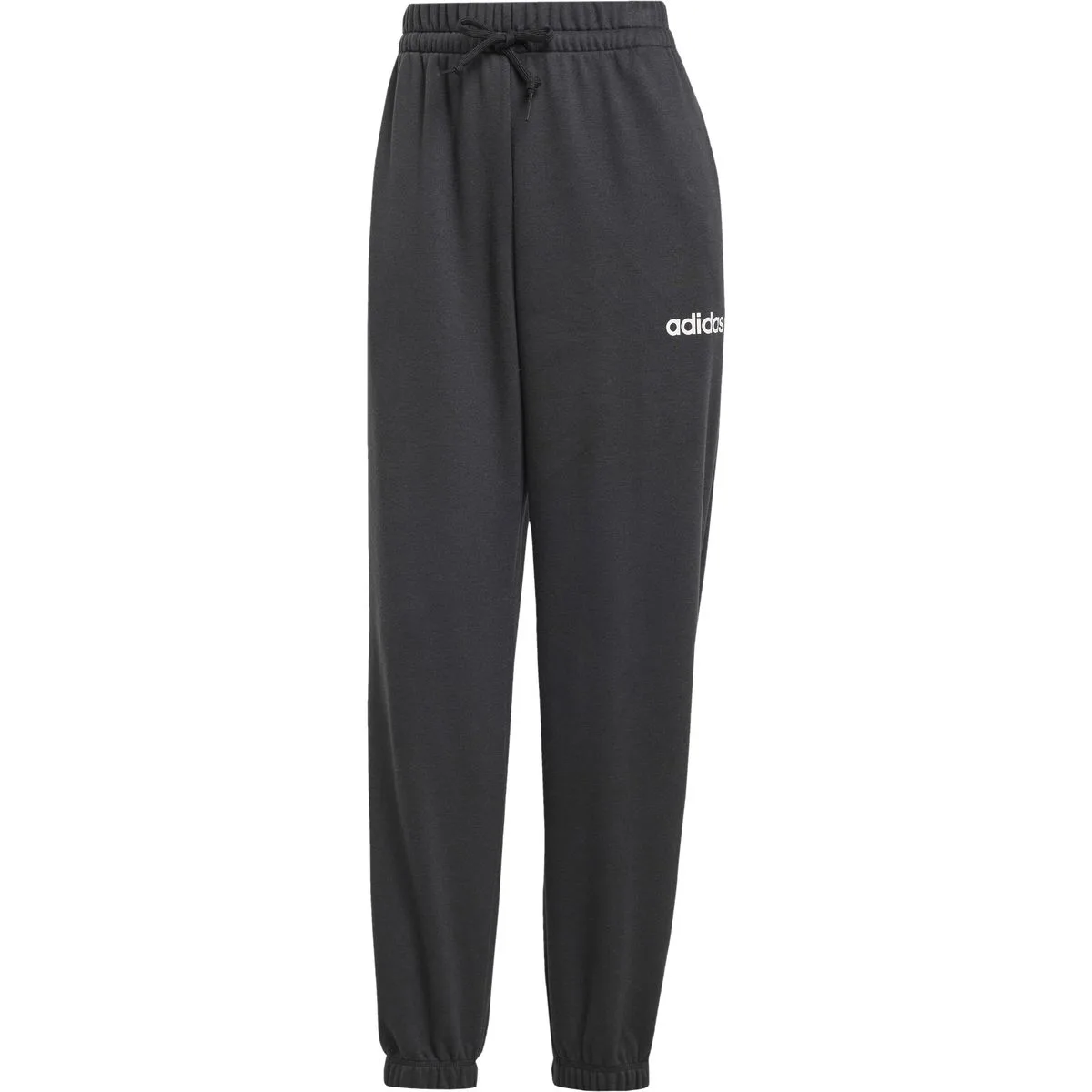 Essentials Linear French Terry Cuffed Damen Hose, schwarz L