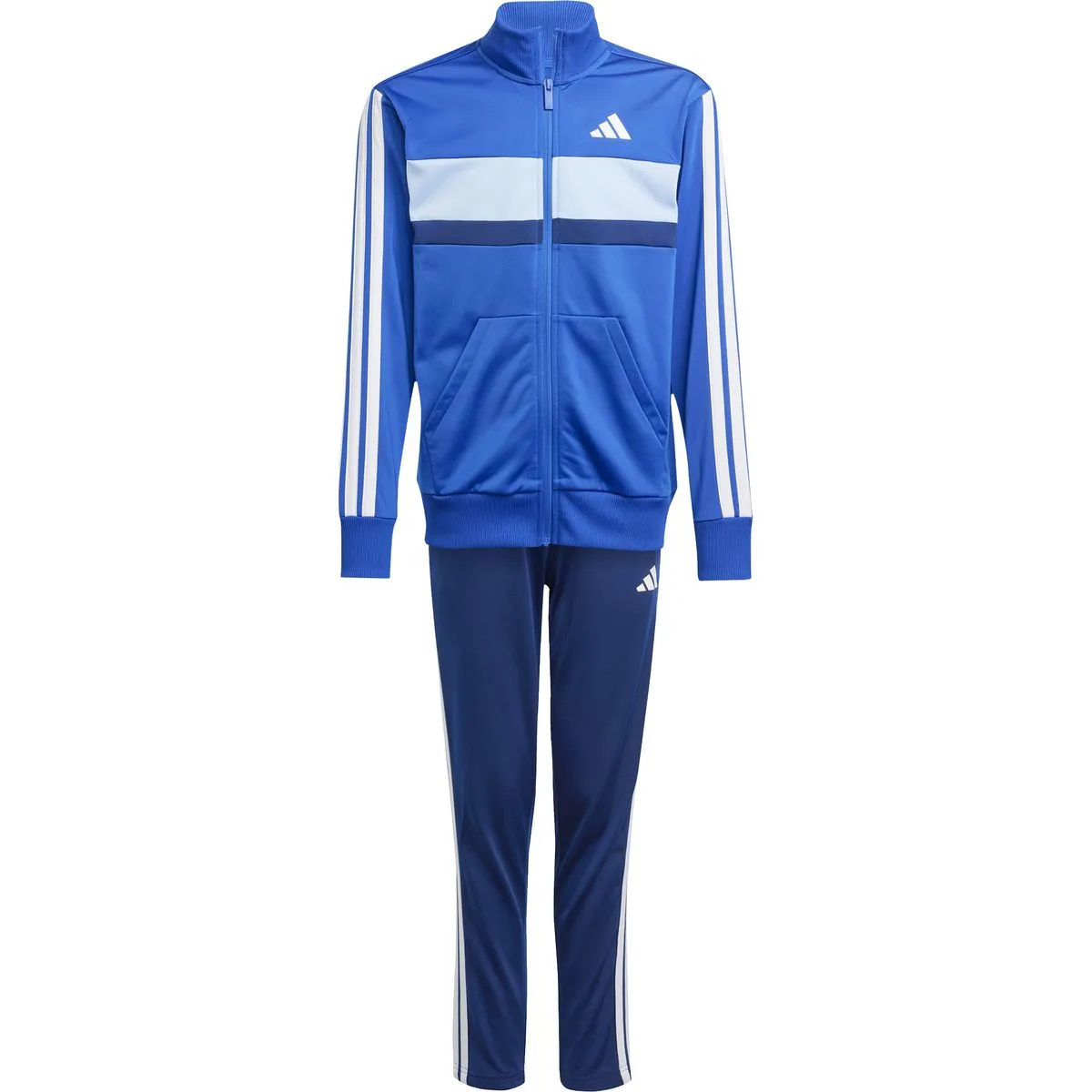 Seasonal Essentials Tiberio 3-Streifen Kinder Jogginganzug, blau 176