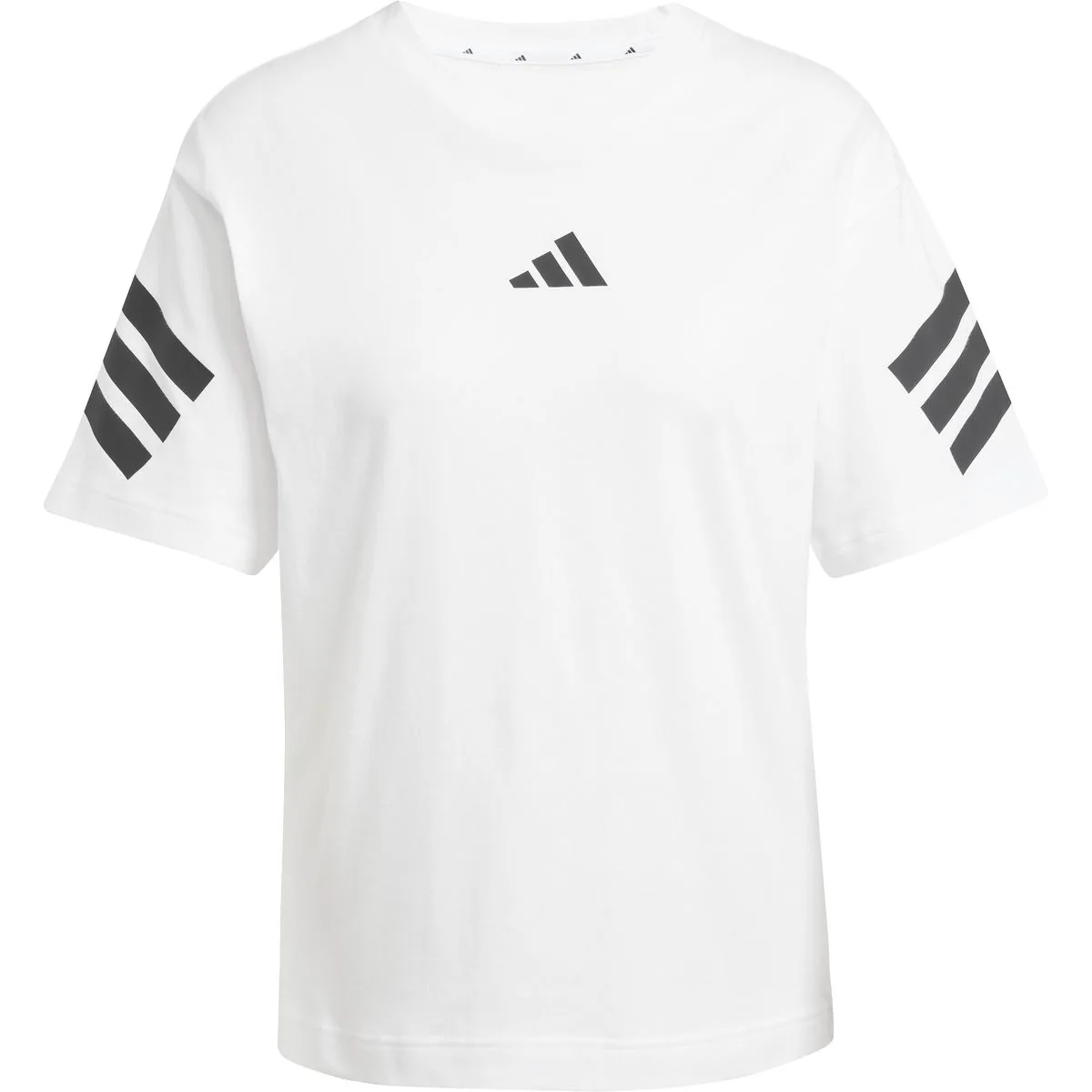 Future Icons 3-Streifen Damen T-Shirt, weiß XS