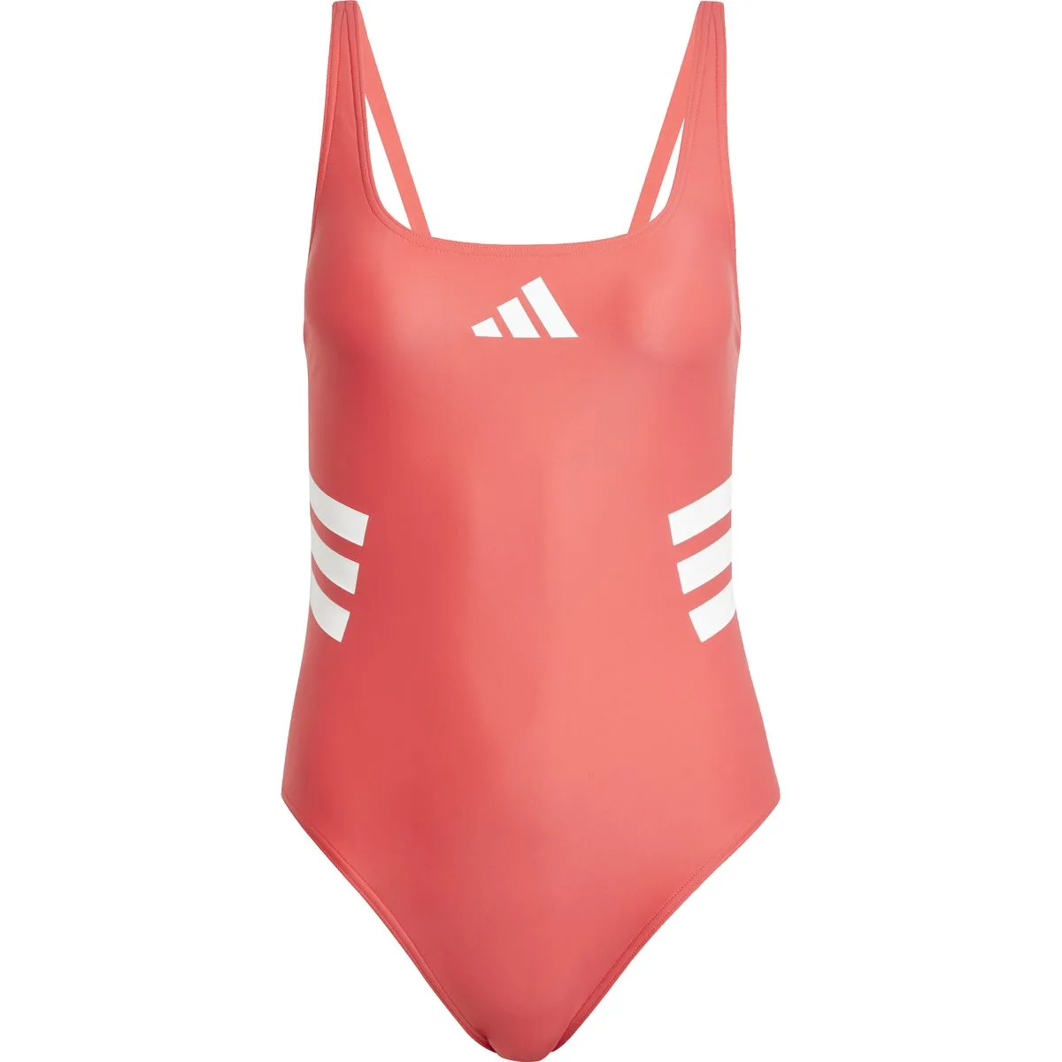 Streifen U-back Damen Badeanzug, rot 42