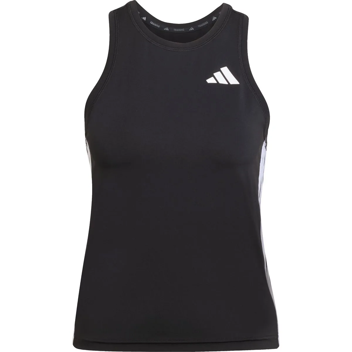 Train Essentials 3-Streifen Workout Damen Tanktop, schwarz L