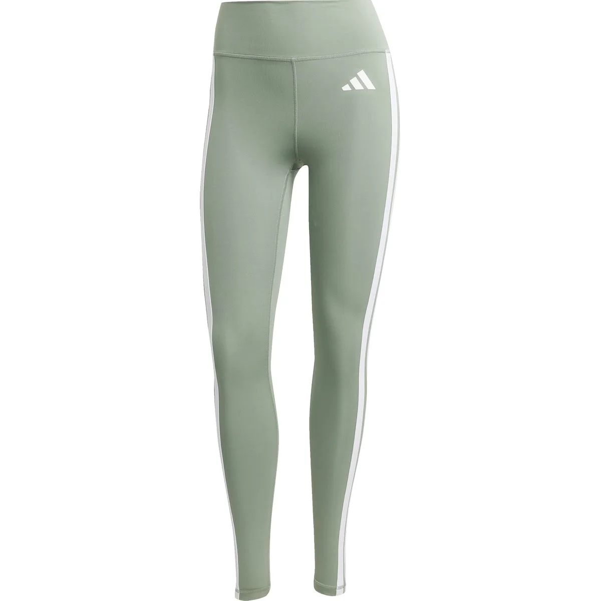 Optime Essentials 3-Streifen 7/8- Damen Tights, grün XL