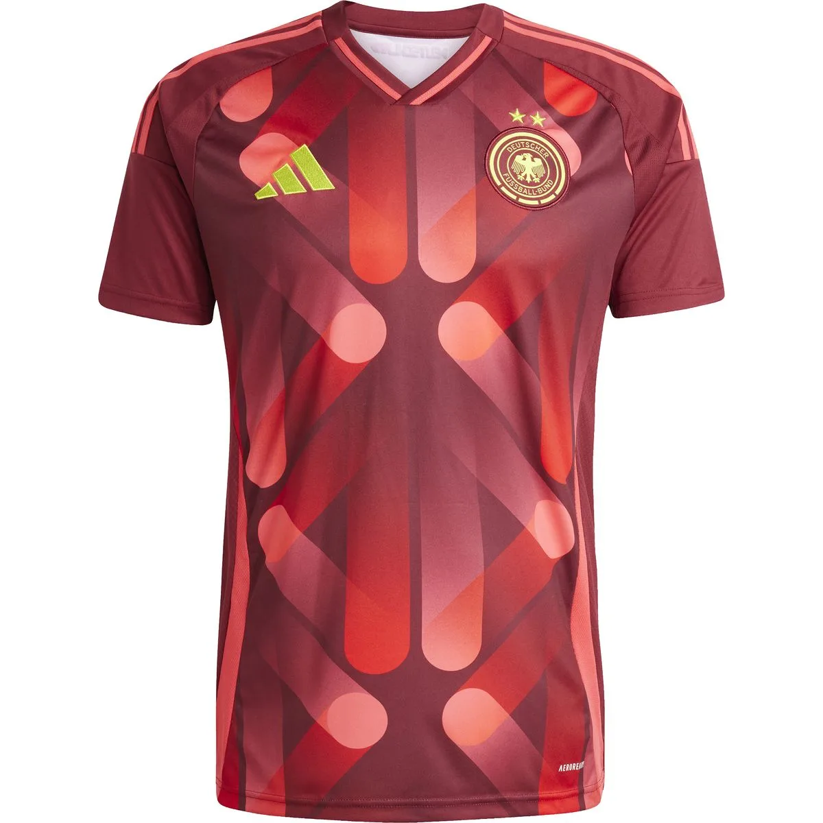 Deutschland 25 Frauenteam Away Herren Trikot, rot 2XL