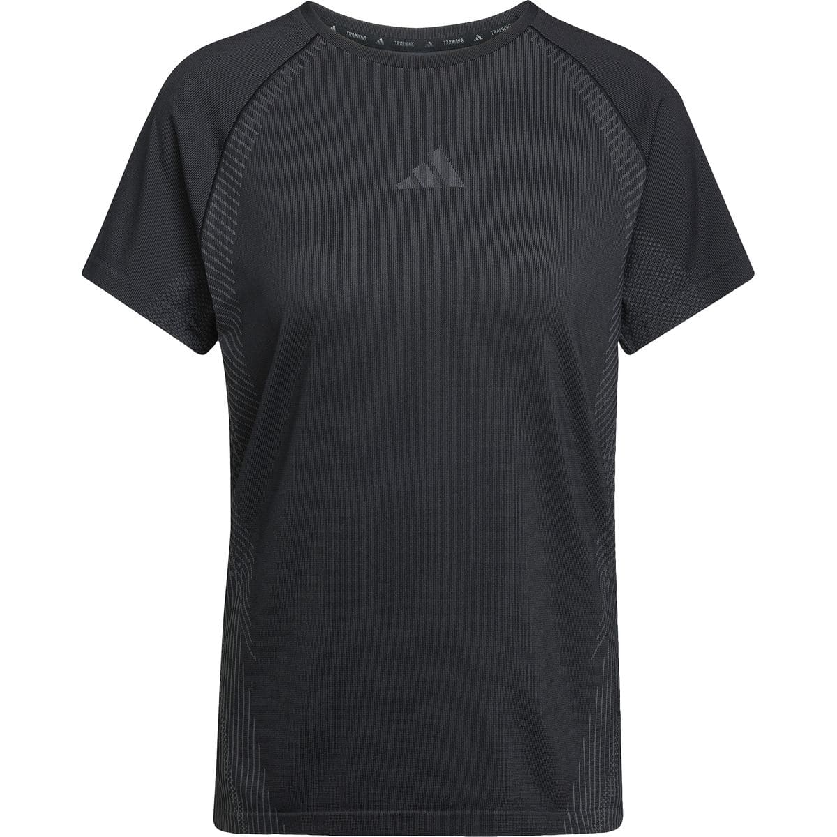 Seamless Knitted Damen T-Shirt, schwarz XL