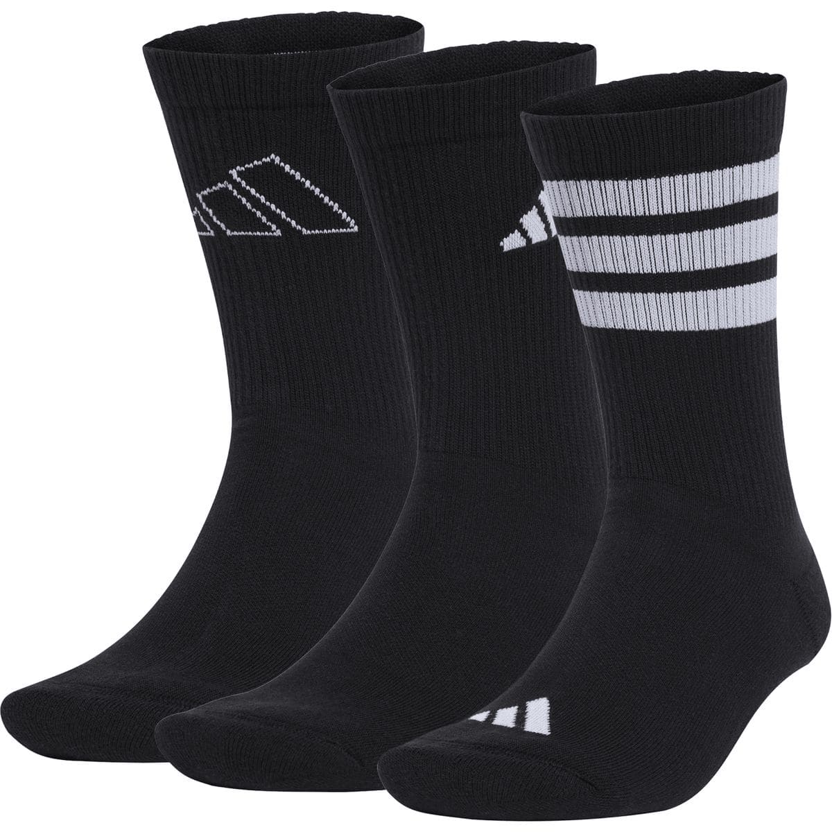Logo 3er-Pack Herren Socken, schwarz S