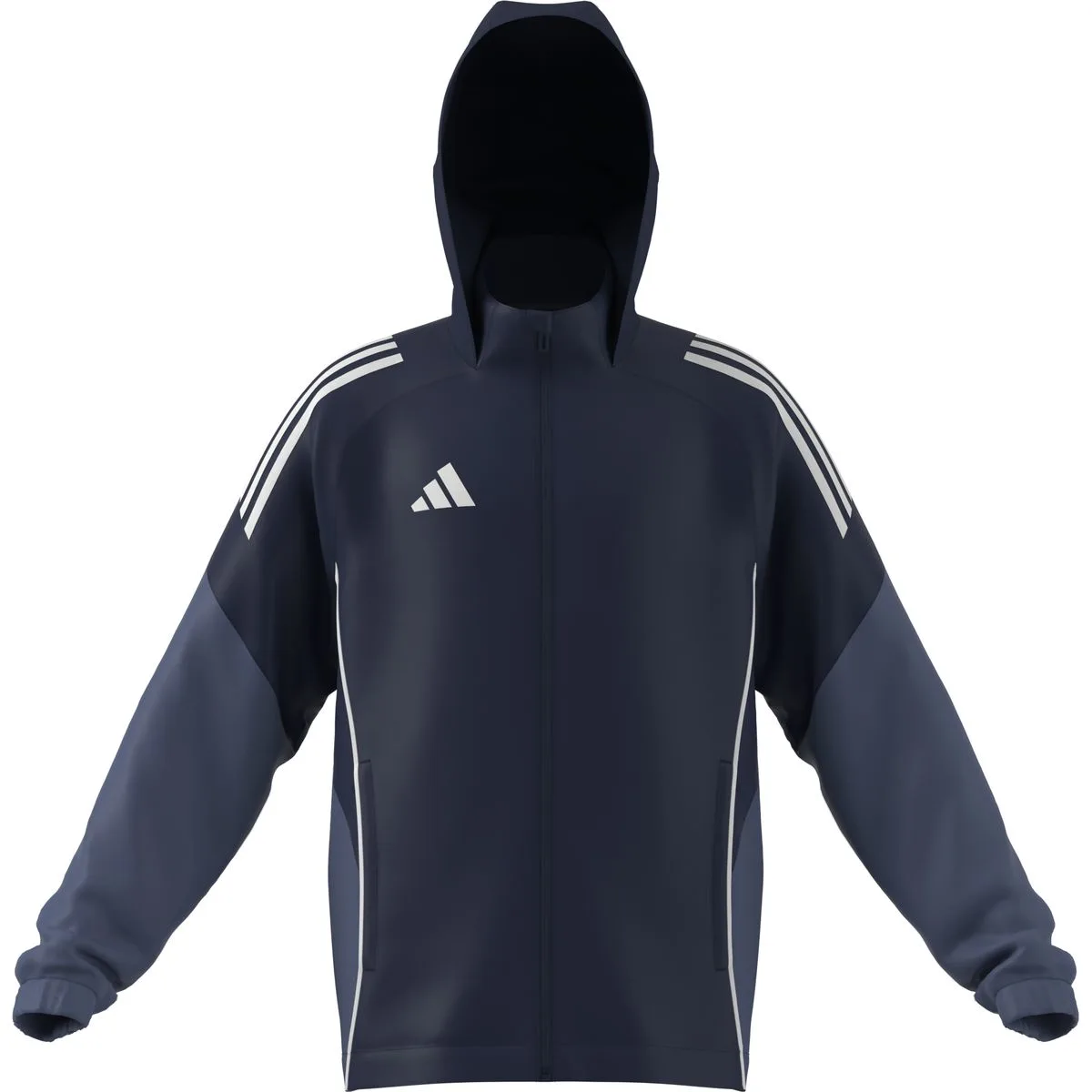 Tiro 25 Competition All-Weather Jacke Kinder Fußballjacke, blau 164