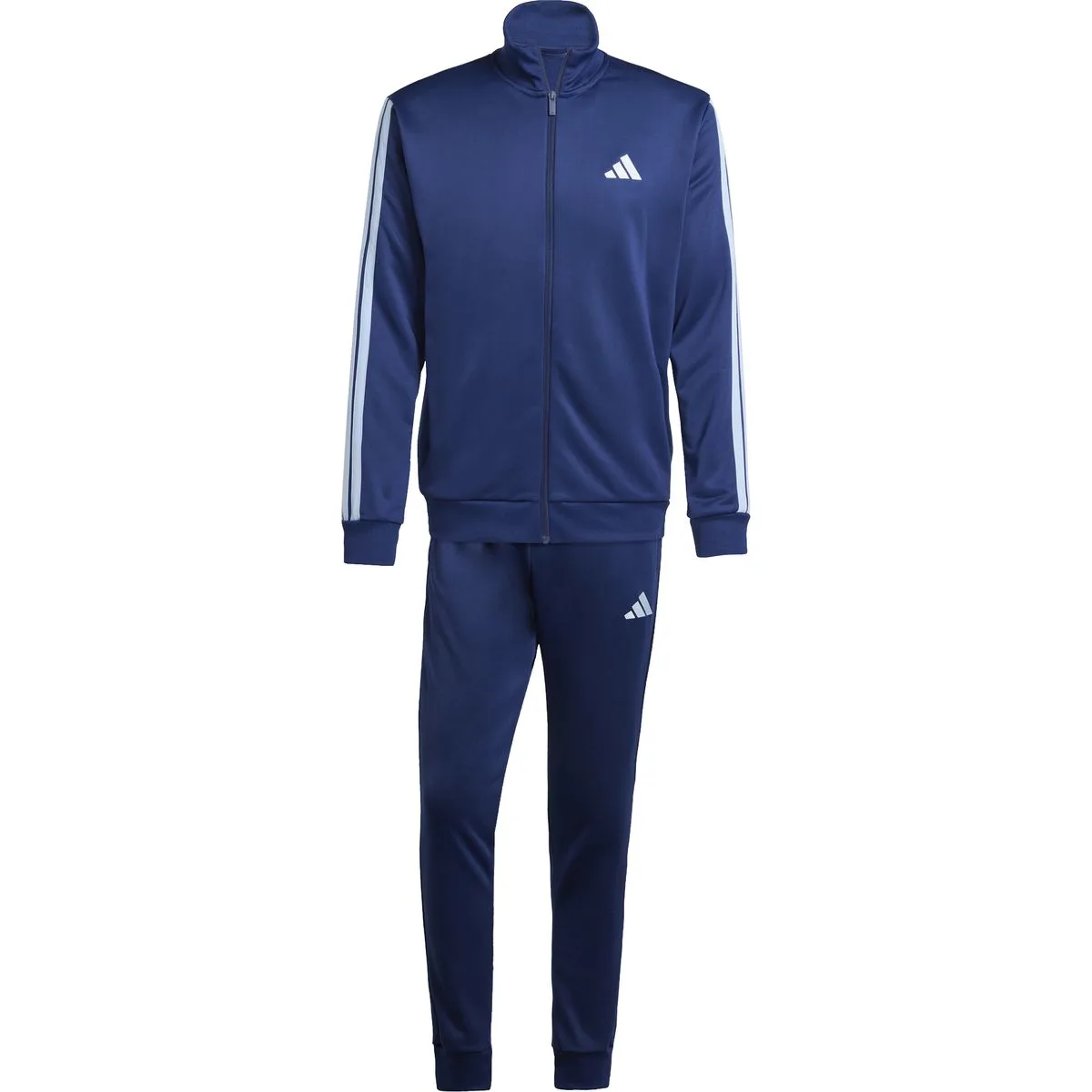 Sportswear Basic 3-Streifen French Terry Herren Jogginganzug, blau XL