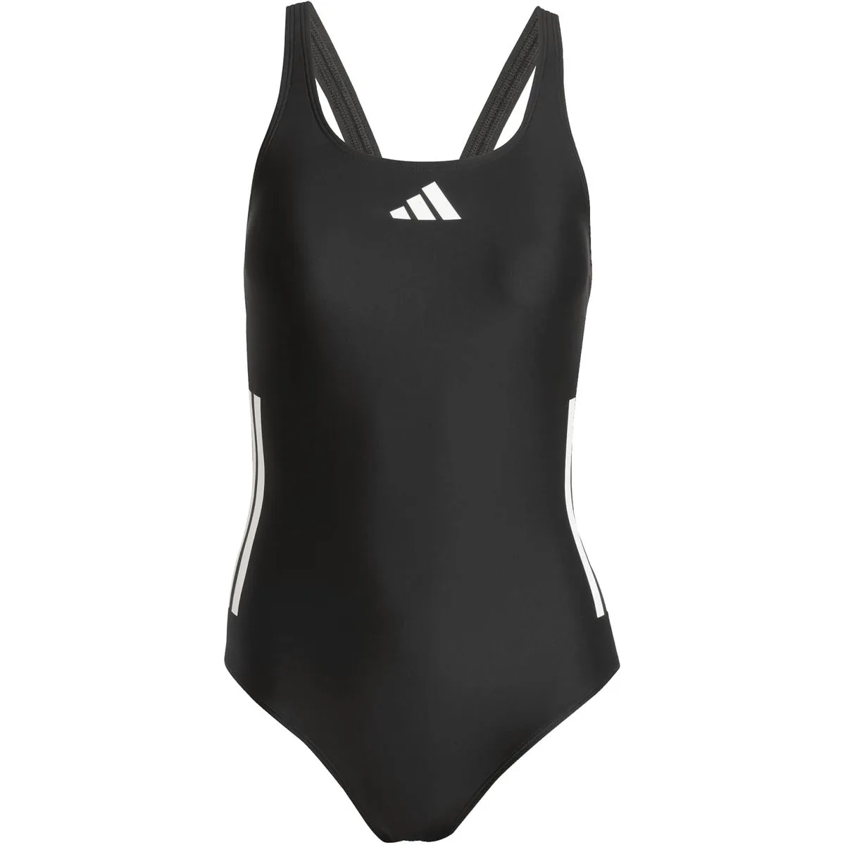Streifen C-Back Damen Badeanzug, schwarz 38
