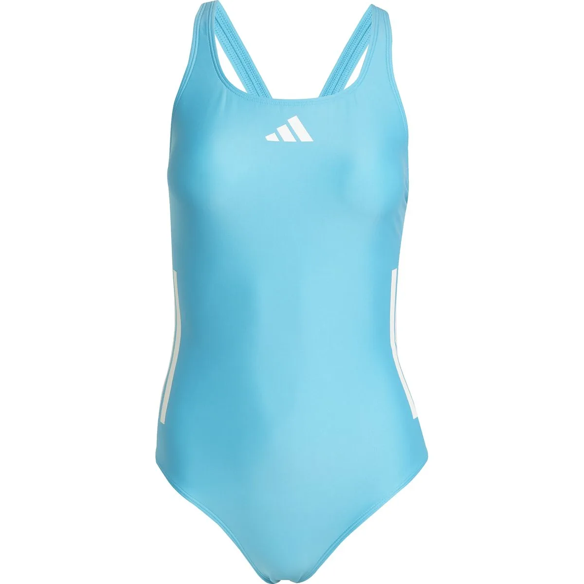 Streifen C-Back Damen Badeanzug, türkis 36