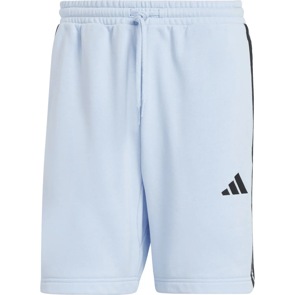Essentials 3-Streifen French Terry Herren Shorts, blau M