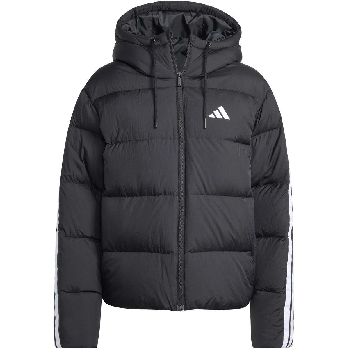 Essentials Climawarm 3 Stripes Puffer Down Hooded Jackets Damen Jacke, schwarz M