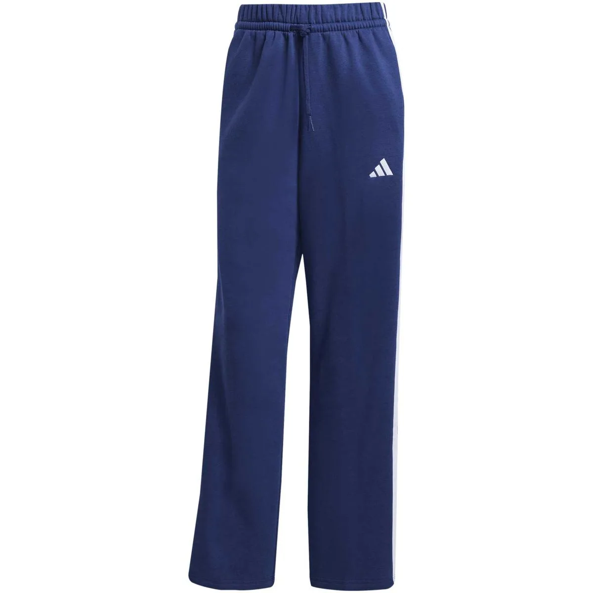 Essentials 3-Streifen Open-Hem French Terry Damen Hose, blau XL