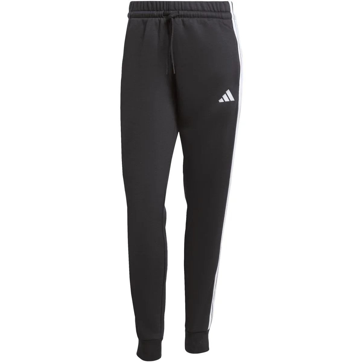 Essentials 3-Stripes Fleece Slim Joggers Damen Hose, schwarz 2XL