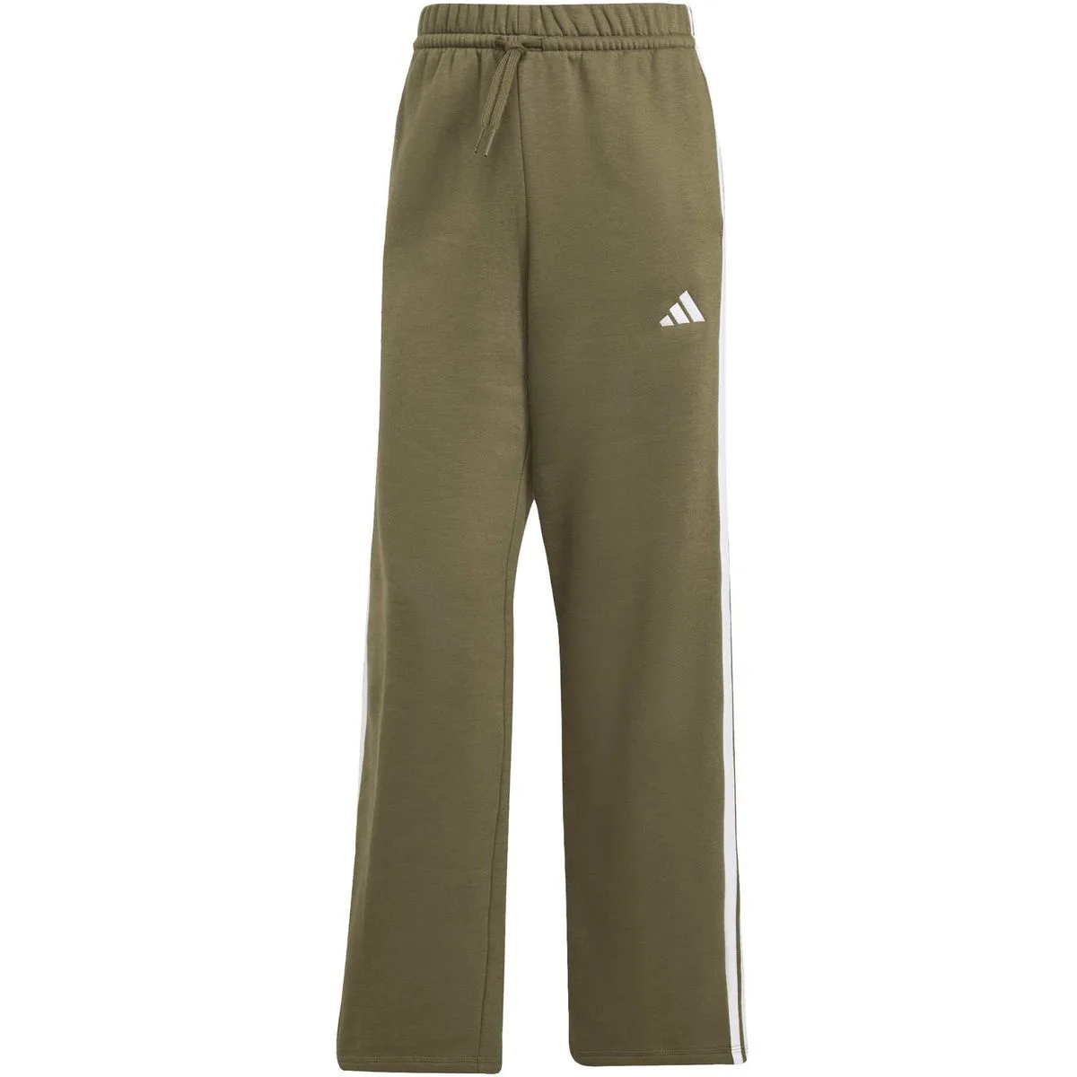Essentials 3-Streifen Open-Hem French Terry Damen Hose, grün S