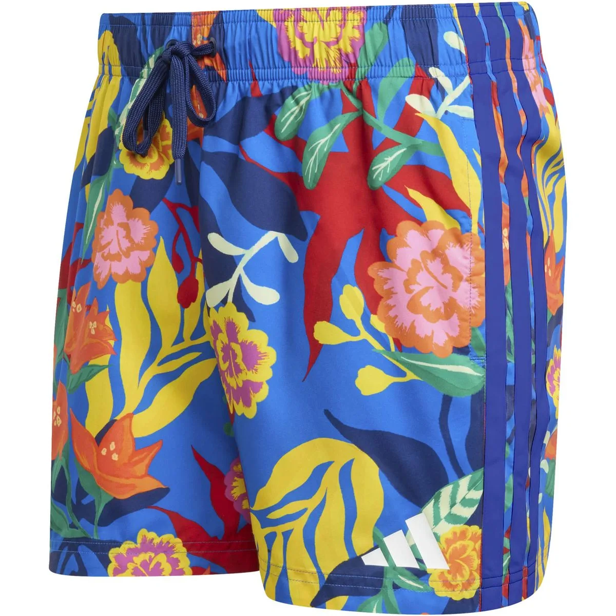 Mexicana Florals 3 Stripes Swim Shorts 5 Inch Herren Badehose, blau M